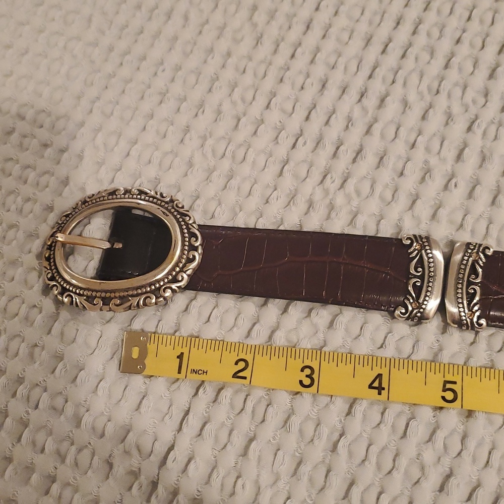 Reversible Black and Silver Belt with Ornate Design - Picture 5 of 7